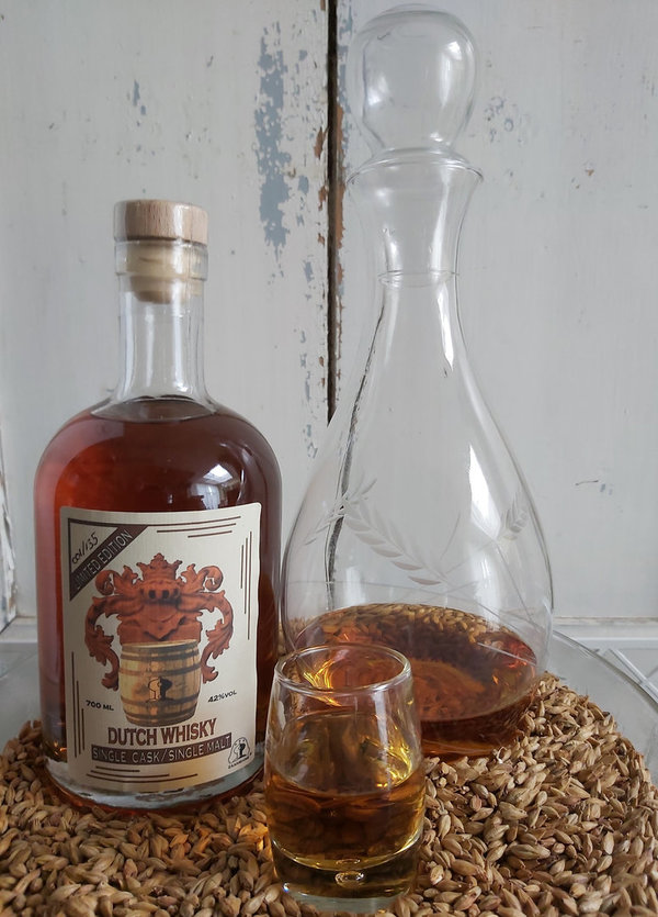 Zaanshine Dutch Whisky 42% vol. single malt single cask Frans eiken